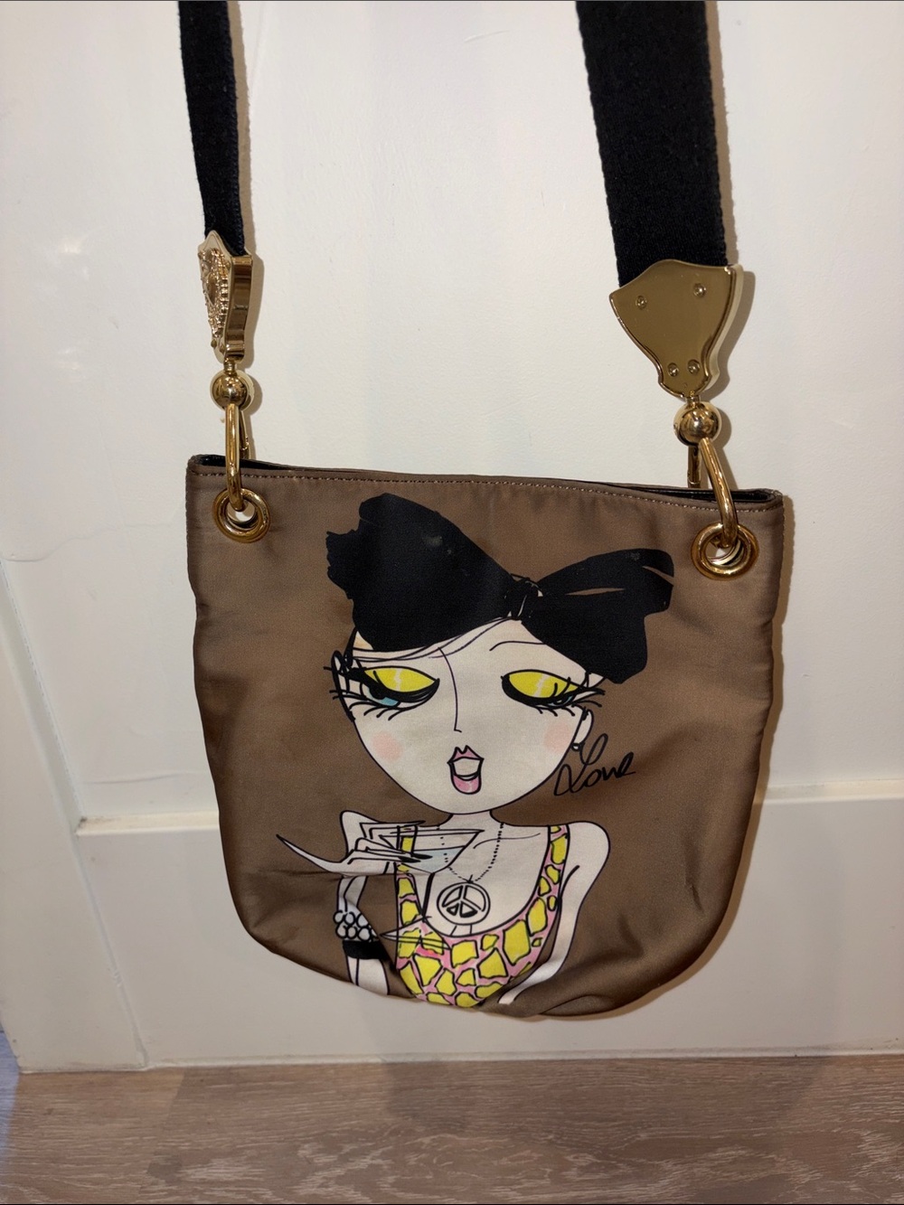 Vintage Moschino Graphic Crossbody Bag